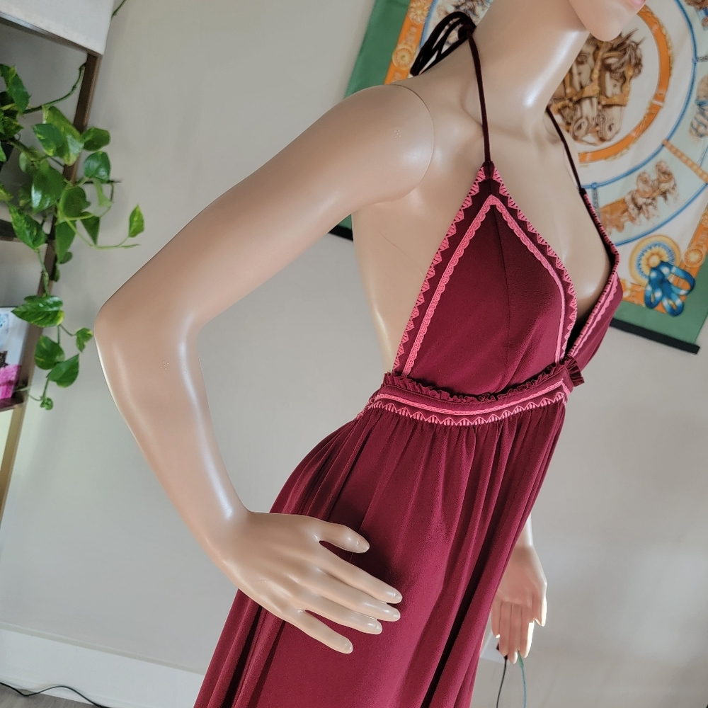 Express stretchy backless long dress